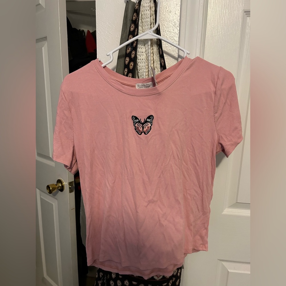 Pink butterfly crop